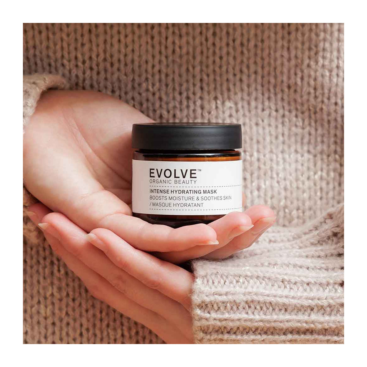 EVOLVE Intense Hydrating Mask - 60ml: composición de catálogo con beneficios destacados; mascarilla cosmética de cuidado intensivo