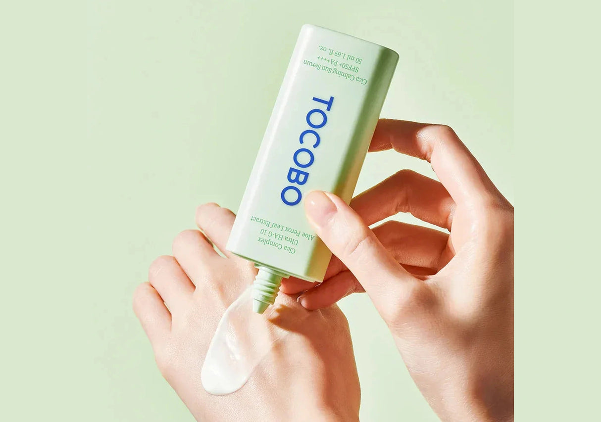 TOCOBO | CICA Calming Sun Serum SPF50 Mini + Llavero - 10 ml - InternationalCosmetic