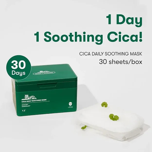 VT COSMETICS | CICA Daily Soothing Mask - 30ud - InternationalCosmetic