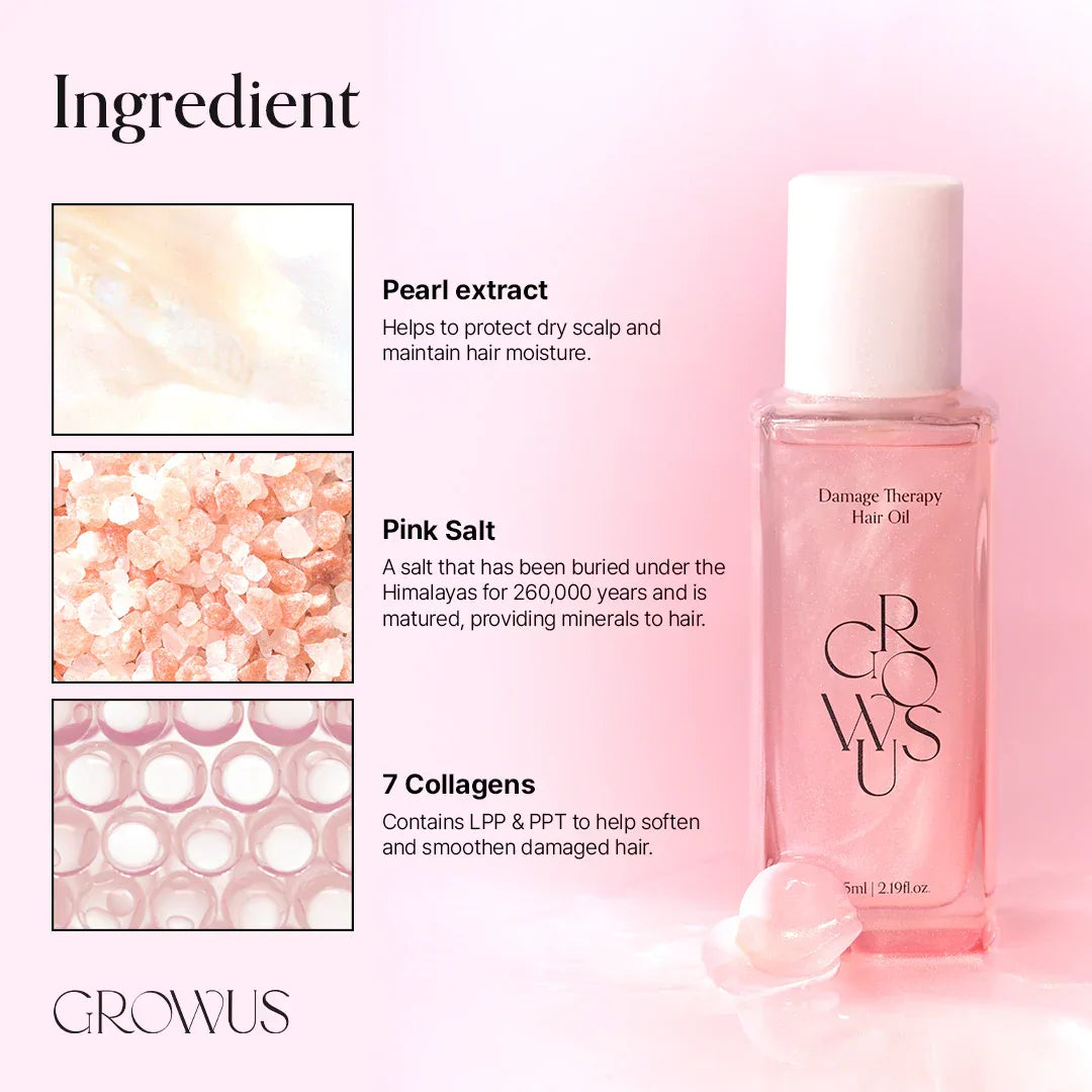 GROWUS | Damage Therapy Hair Oil - 65ml - InternationalCosmetic