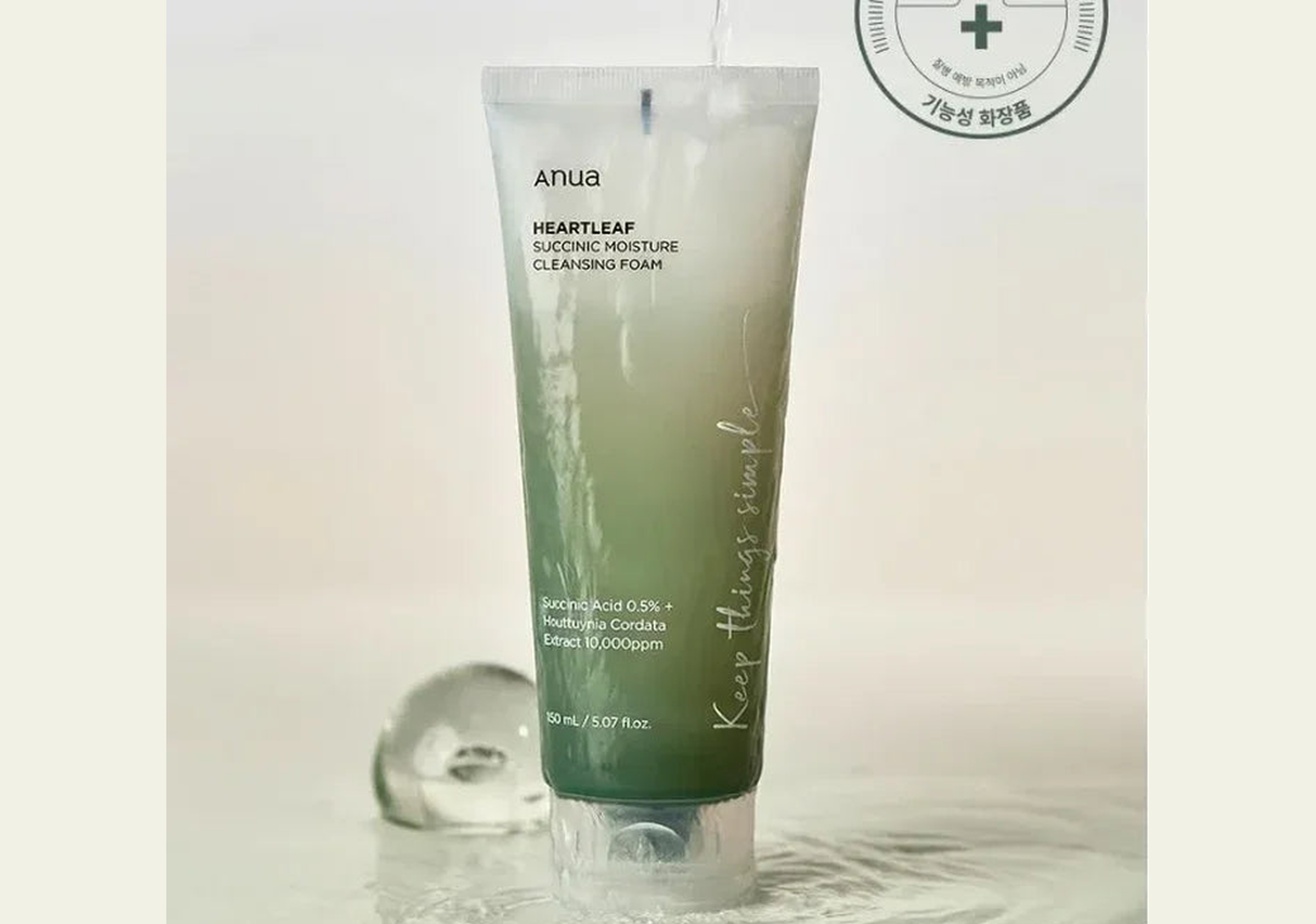 ANUA | Heartleaf Succinic Moisture Cleansing Foam - 150ml - InternationalCosmetic