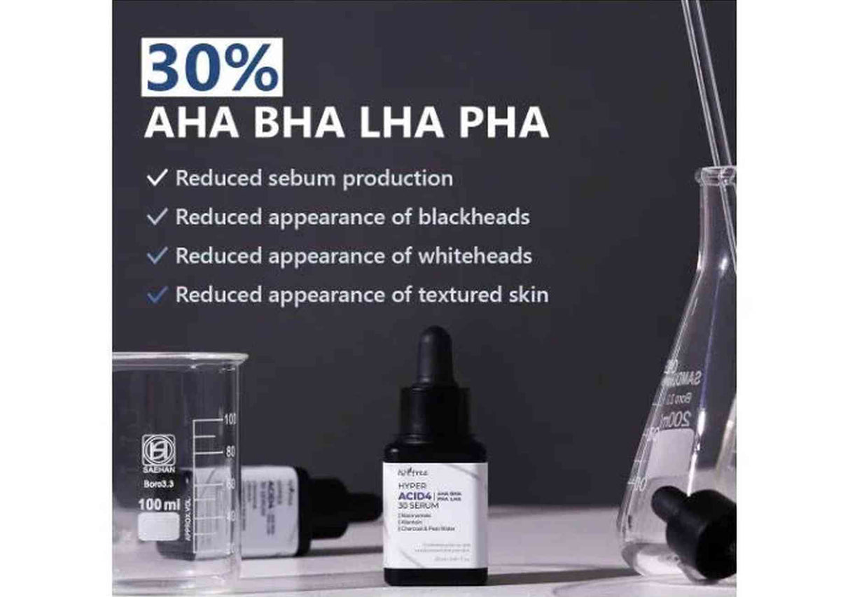 ISNTREE | Hyper Acid4 30 Serum AHA / BHA / PHA / LHA - 20ml - InternationalCosmetic