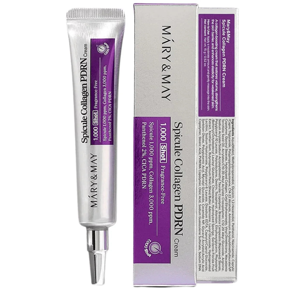 MARY&MAY | Spicule Collagen PDRN 1000 Shot Cream - 15gr - InternationalCosmetic