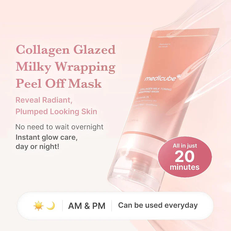 MEDICUBE | Collagen Milk Toning Wrapping Mask - 75ml