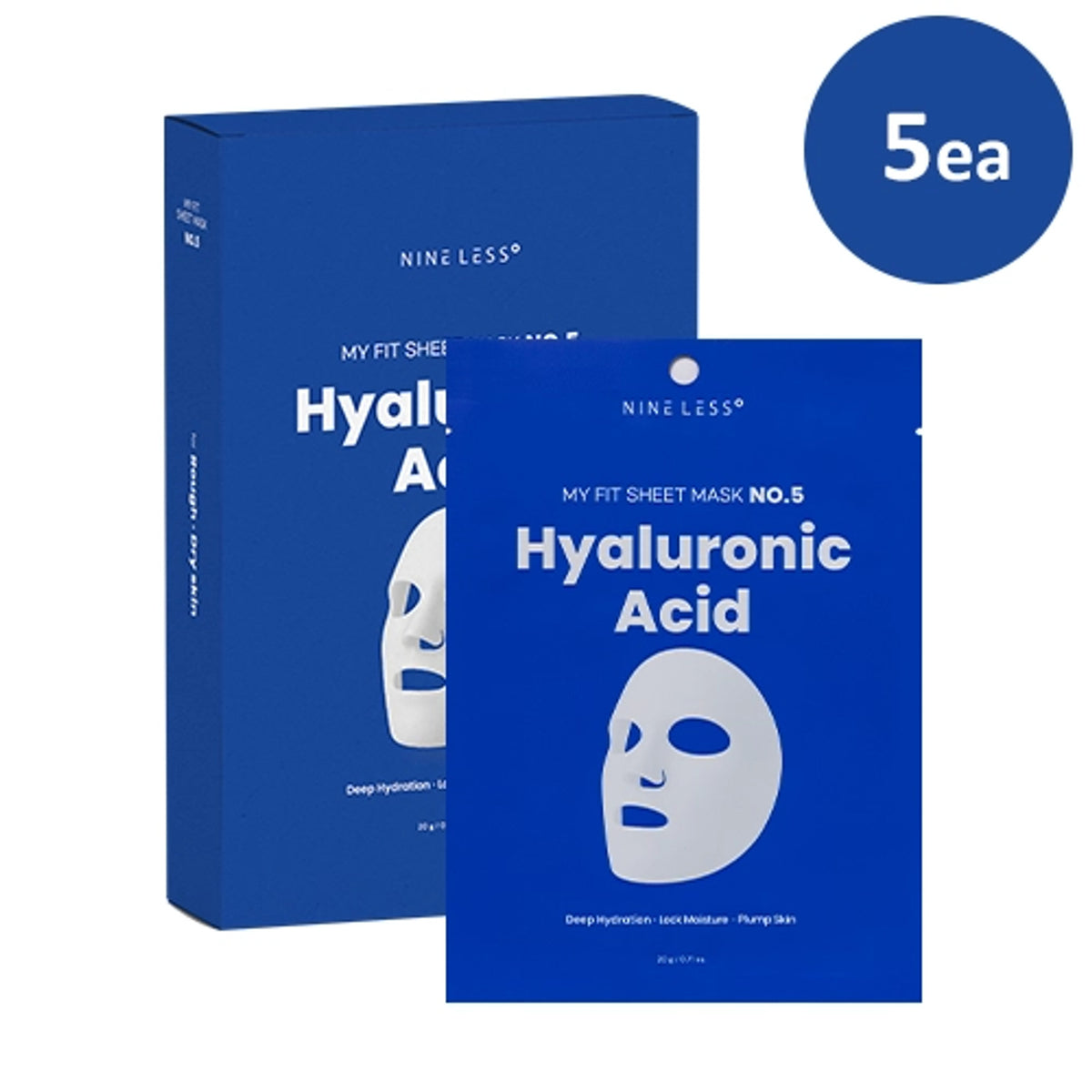 NINELESS | My Fit Sheet Mask No.5 Hyaluronic Acid - Pack de 5