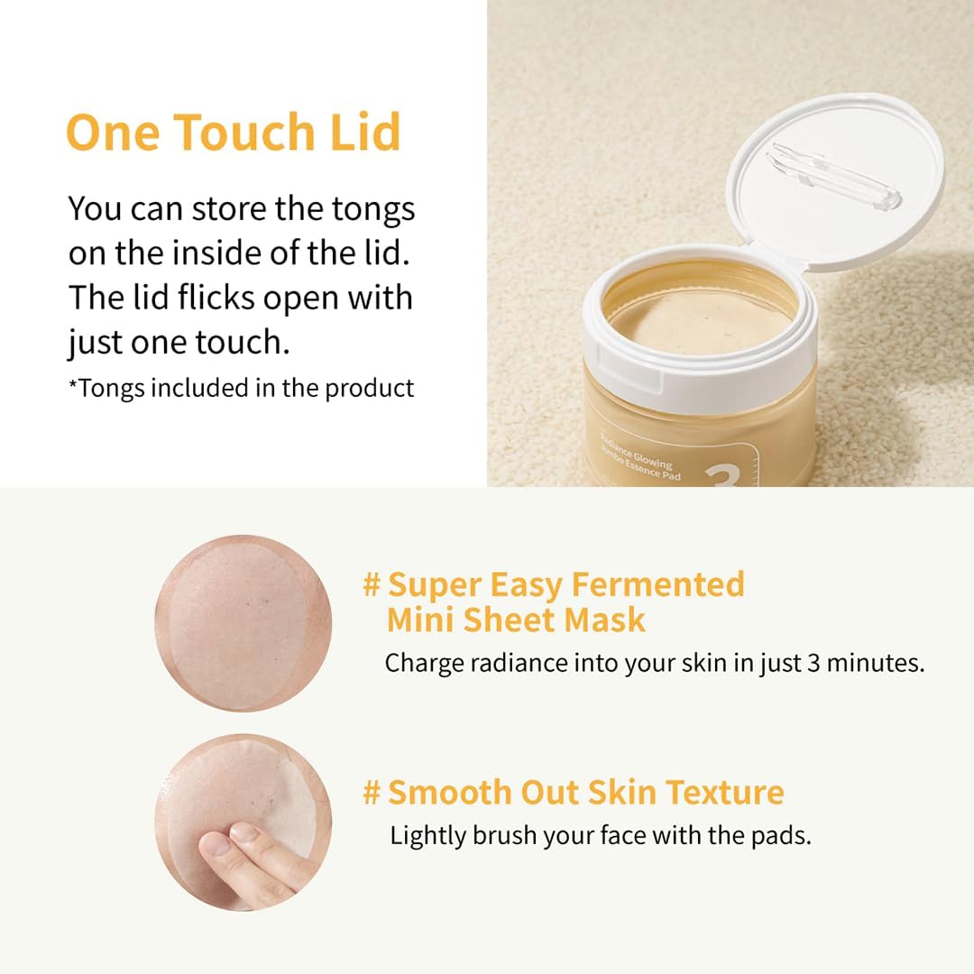 NUMBUZIN | No.3 Radiance Glowing Jumbo Essence Pad - 70 pads