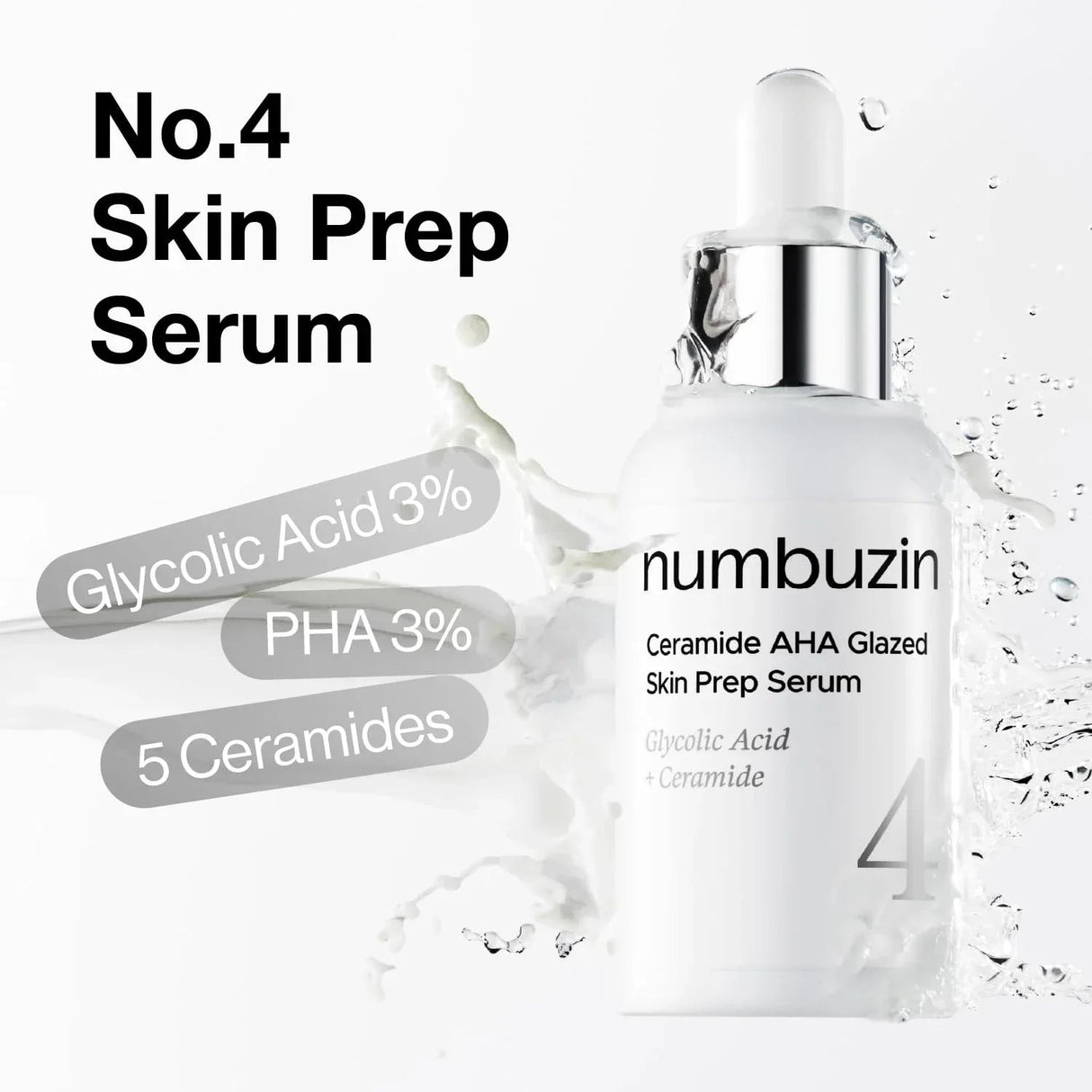 NUMBUZIN | No.4 Ceramide AHA Glazed Skin Prep Serum Mini Kit (1.3ml*10EA) - InternationalCosmetic