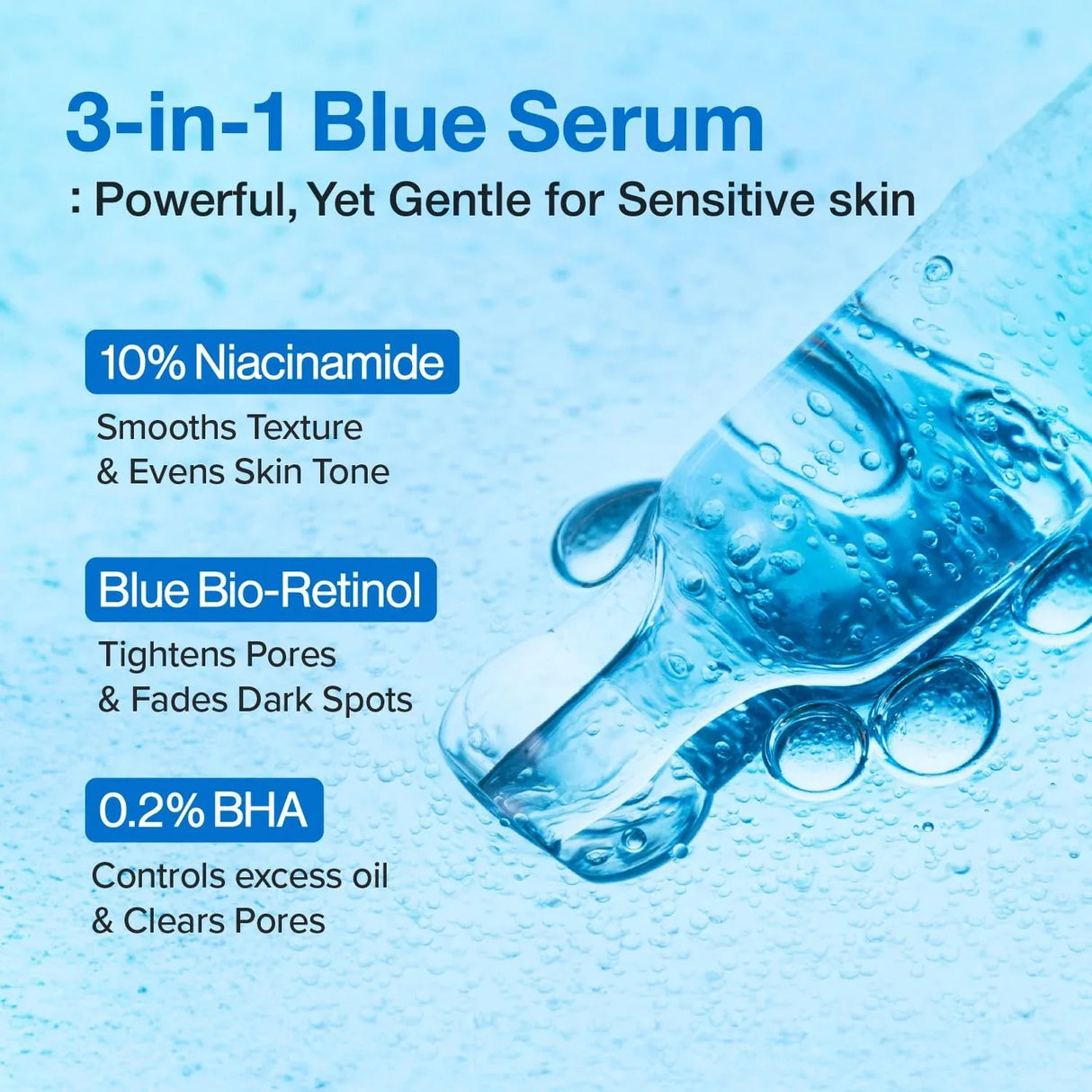 NUMBUZIN | No.3 Blue Bio-Retinol Pore Refining Serum - 30ml - InternationalCosmetic