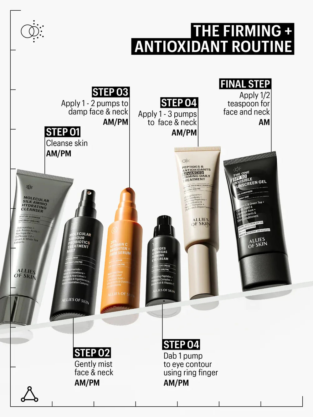 ALLIES OF SKIN | Peptides & Antioxidants ADVANCED Firming Daily Treatment - InternationalCosmetic