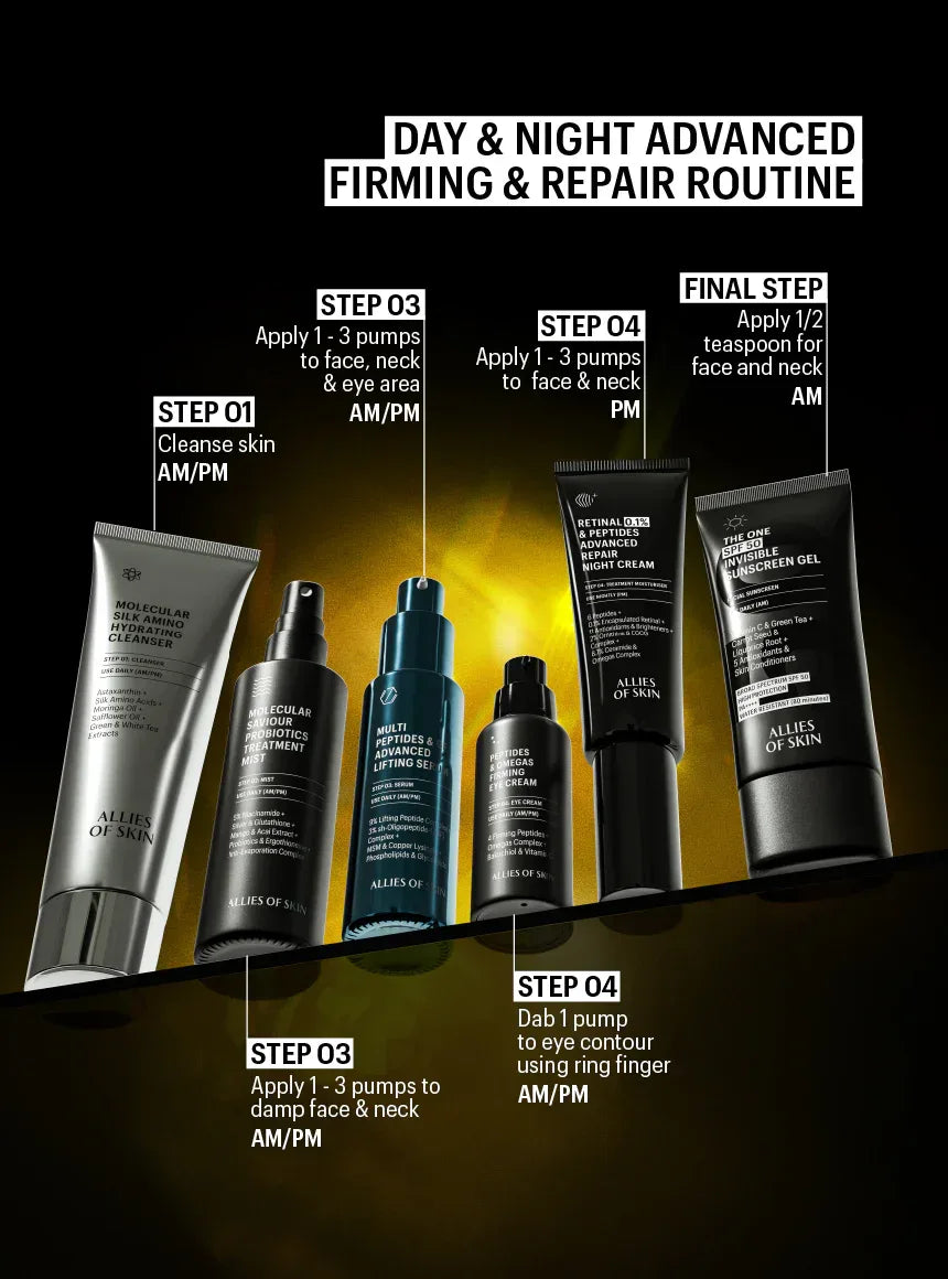 ALLIES OF SKIN | Retinal 0.1% & Peptides Advanced Repair Night Cream - 50ml - InternationalCosmetic