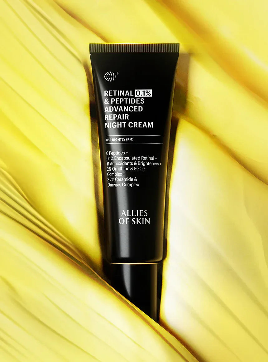 ALLIES OF SKIN | Retinal 0.1% & Peptides Advanced Repair Night Cream - 50ml - InternationalCosmetic