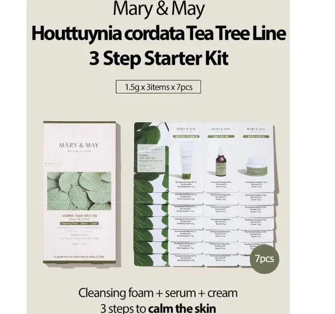 MARY & MAY | Houttuynia Tea Tree Line - Set de muestras - InternationalCosmetic