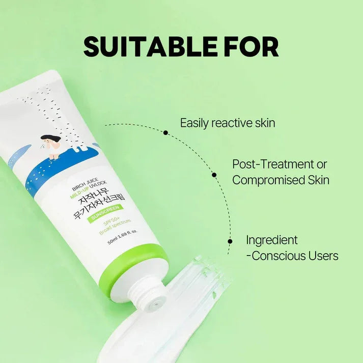 ROUND LAB | Birch Juice Mild-Up Sunscreen SPF 50+ - 50 ml - InternationalCosmetic