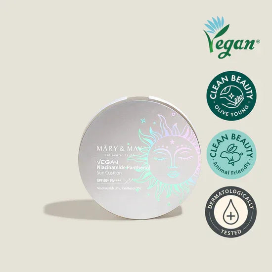 MARY & MAY | Vegan Niacinamide Panthenol Sun Cushion SPF50+ - 25 gr - InternationalCosmetic