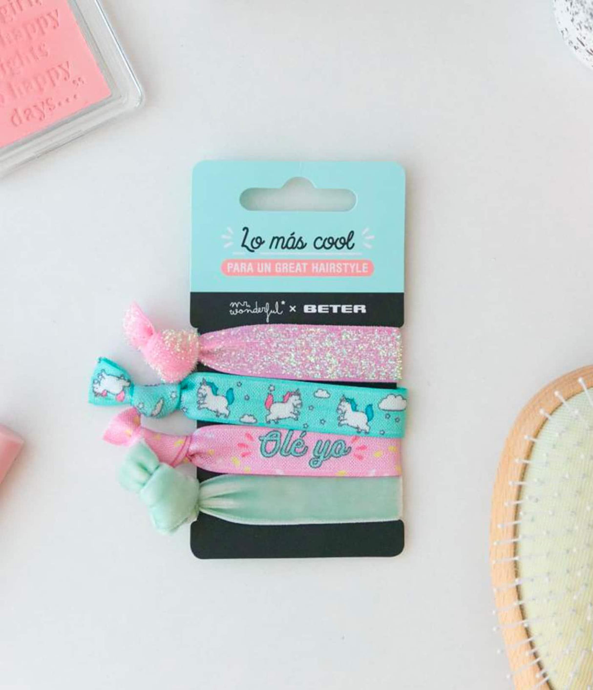 BETER | Coleteros de Tela con Nudo Unicorn Wonder (4 unidades) - InternationalCosmetic