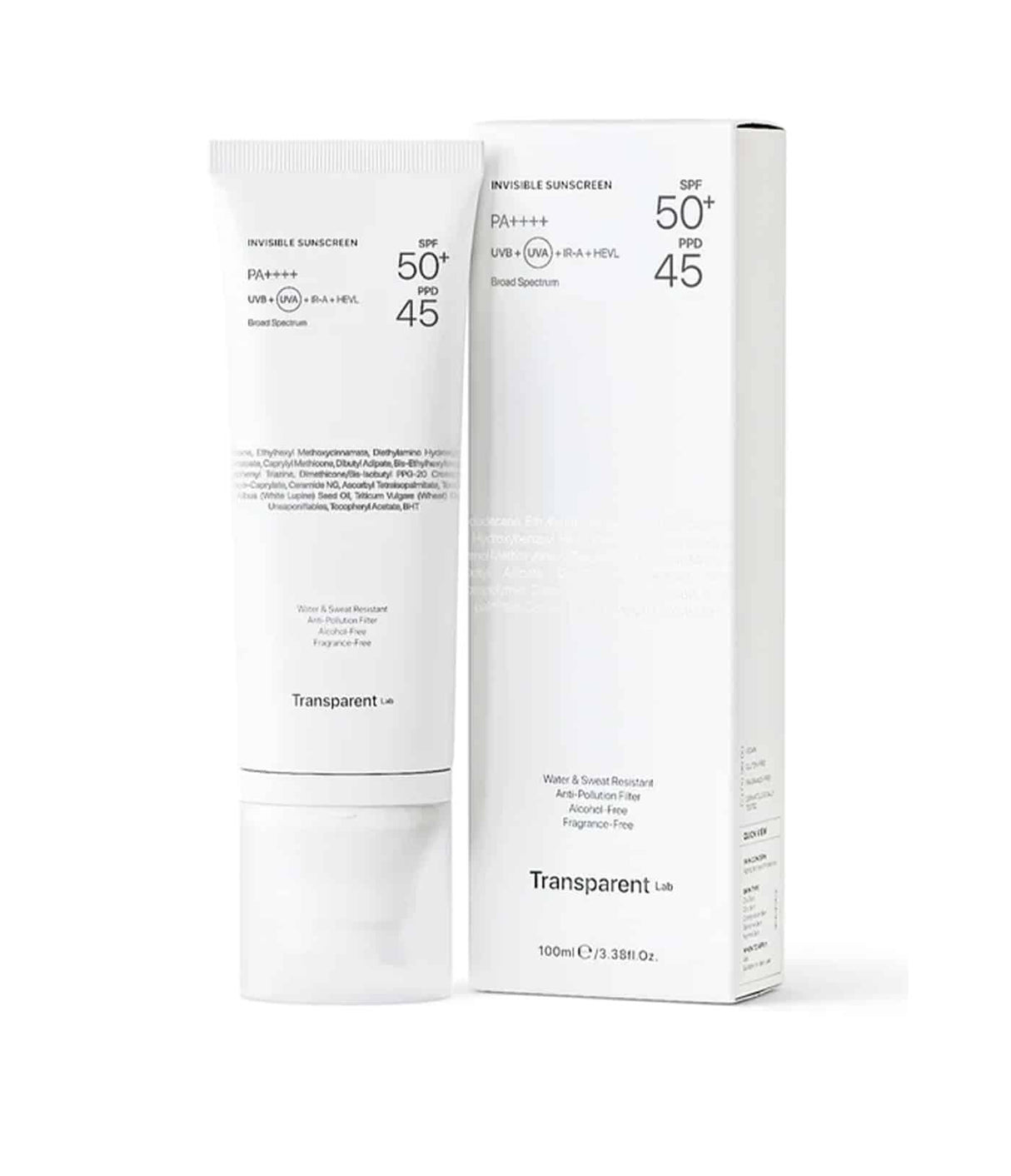 TRANSPARENT LAB | Invisible Sunscreen SPF50+ - 100ml - InternationalCosmetic