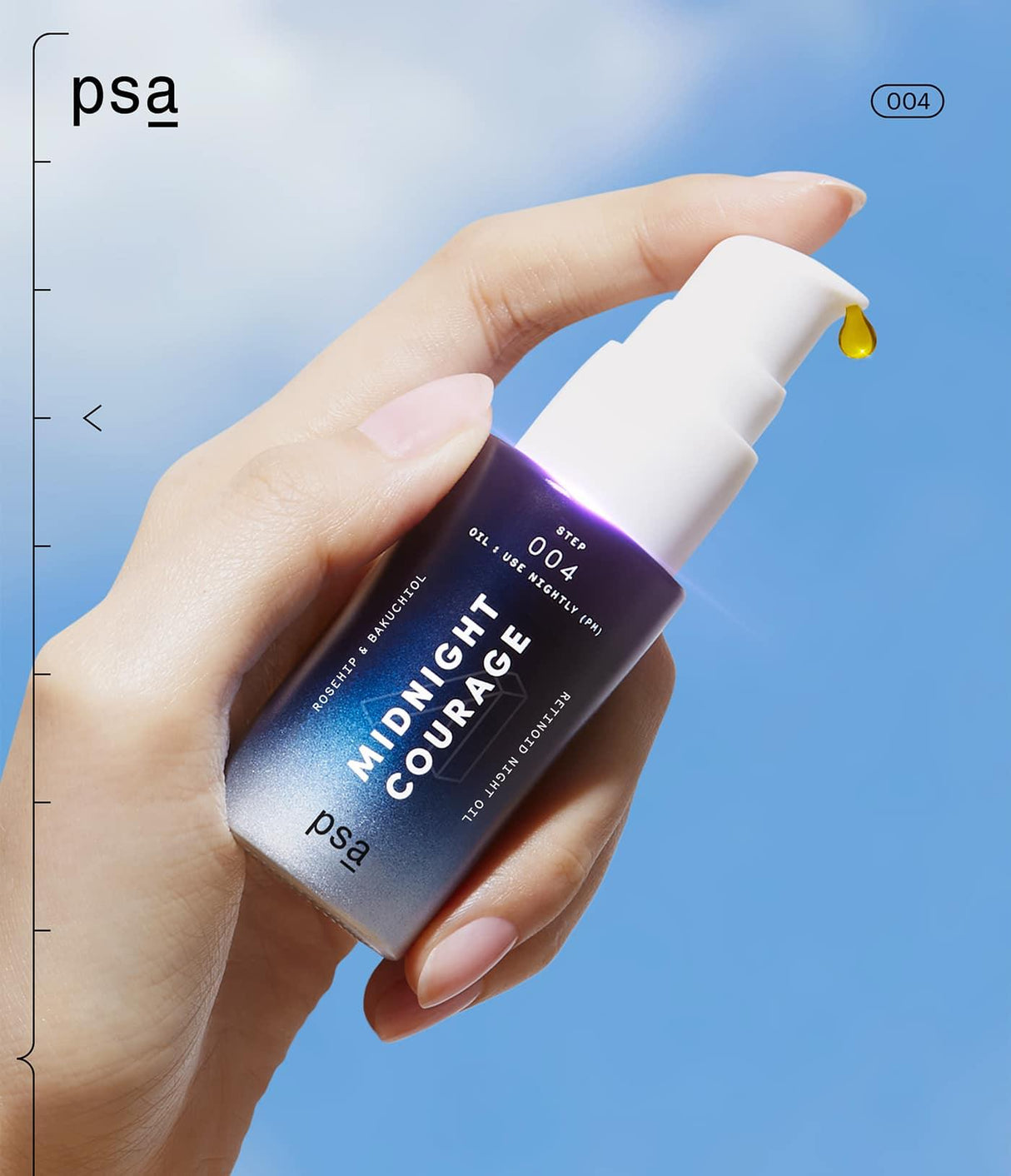 PSA | Midnight Courage Rosehip & Bakuchiol Retinol Night Oil - InternationalCosmetic