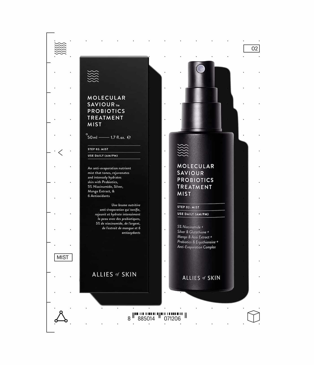 ALLIES OF SKIN | Molecular Saviour Probiotics Treatment Mist - 50ml - InternationalCosmetic