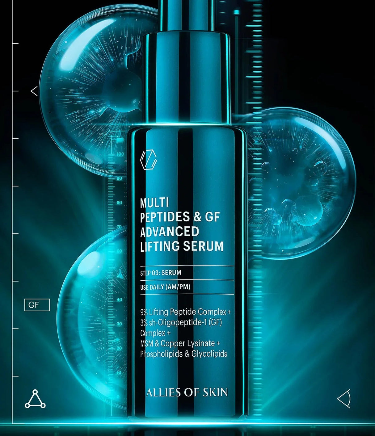ALLIES OF SKIN | Multi Peptides & GF Advanced Lifting Serum - InternationalCosmetic