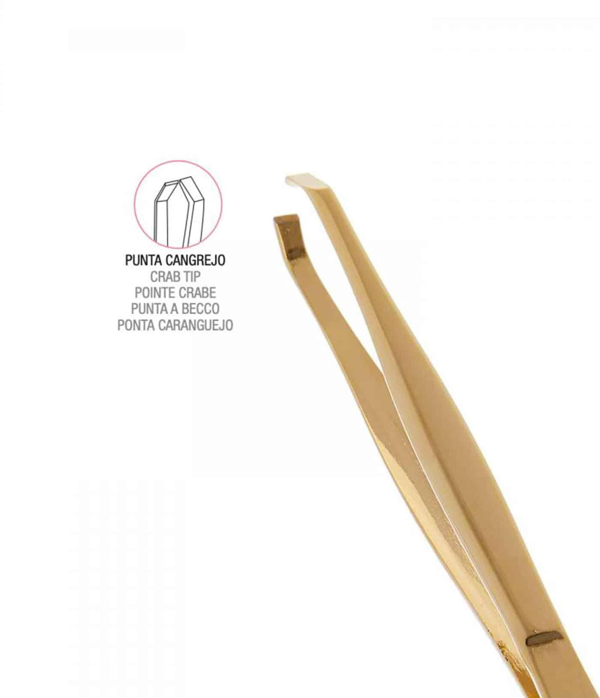 BETER | Pinza de Depilar Punta Cangrejo Dorada - InternationalCosmetic