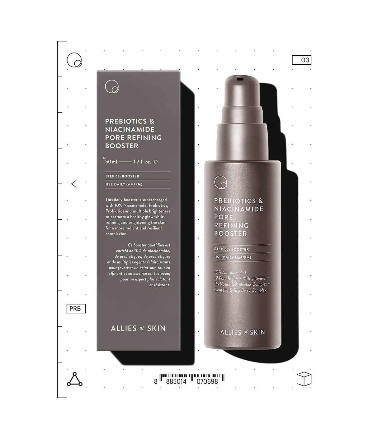 ALLIES OF SKIN | Prebiotics & Niacinamide Pore Refining Booster - 50ml - InternationalCosmetic