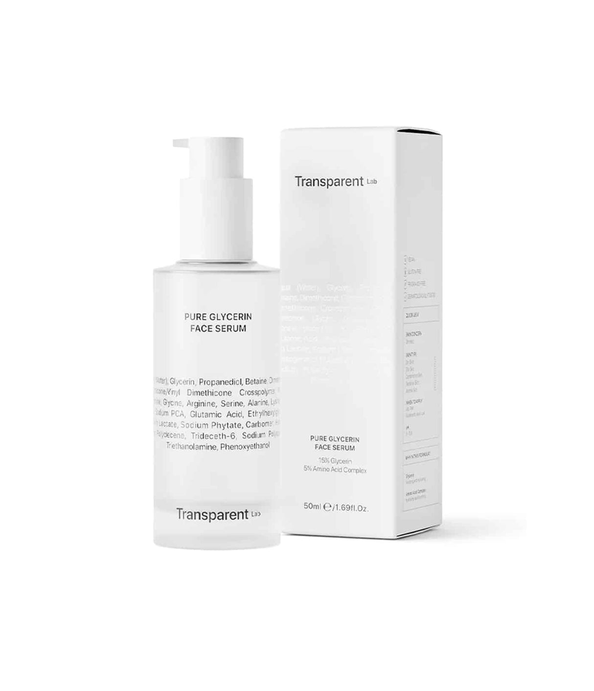 TRANSPARENT LAB | Pure Glycerin Face Serum - 50ml - InternationalCosmetic