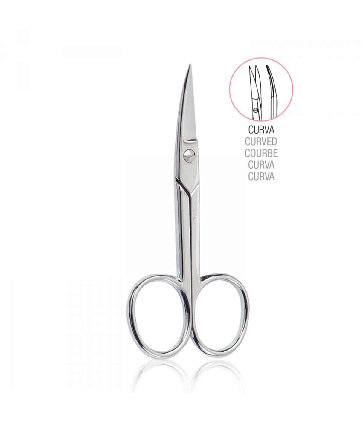 BETER | Tijera Manicura Uñas Curva Cromada - InternationalCosmetic