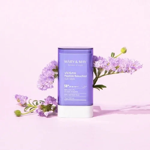 MARY & MAY | Vegan Peptide Backuchiol Sun Stick SPF50 + -18 gr - InternationalCosmetic