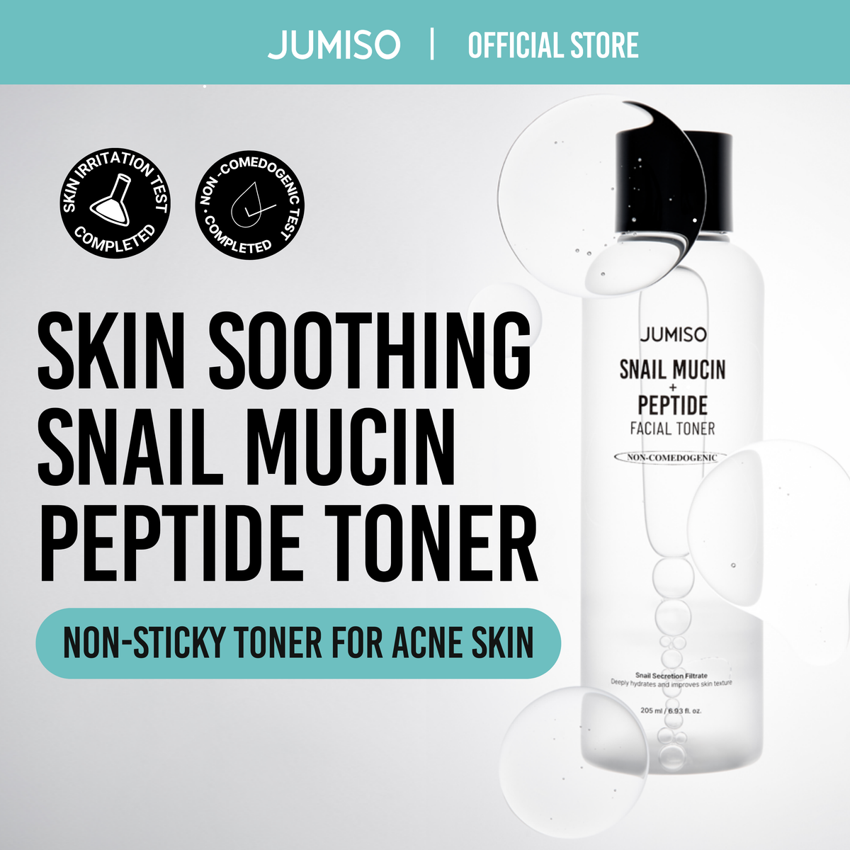 JUMISO | Snail Mucin + Peptide Facial Toner - 205ml - imagen 3