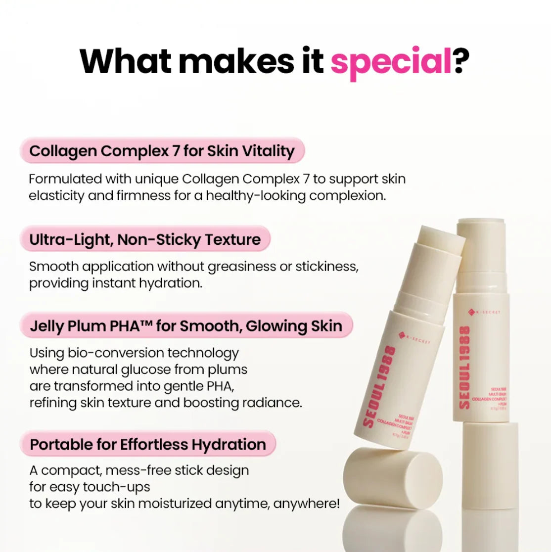 K-SECRET | Seoul 1988 Multi Balm – Collagen Complex 7 + Plum - 10.7 gr