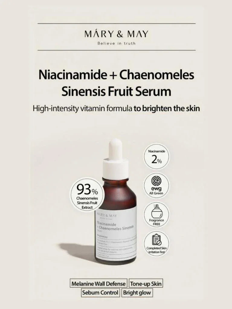 MARY & MAY | Tamaño viaje - Mary&May Niacinamide + Chaenomeles Serum Mini - 10ml - InternationalCosmetic