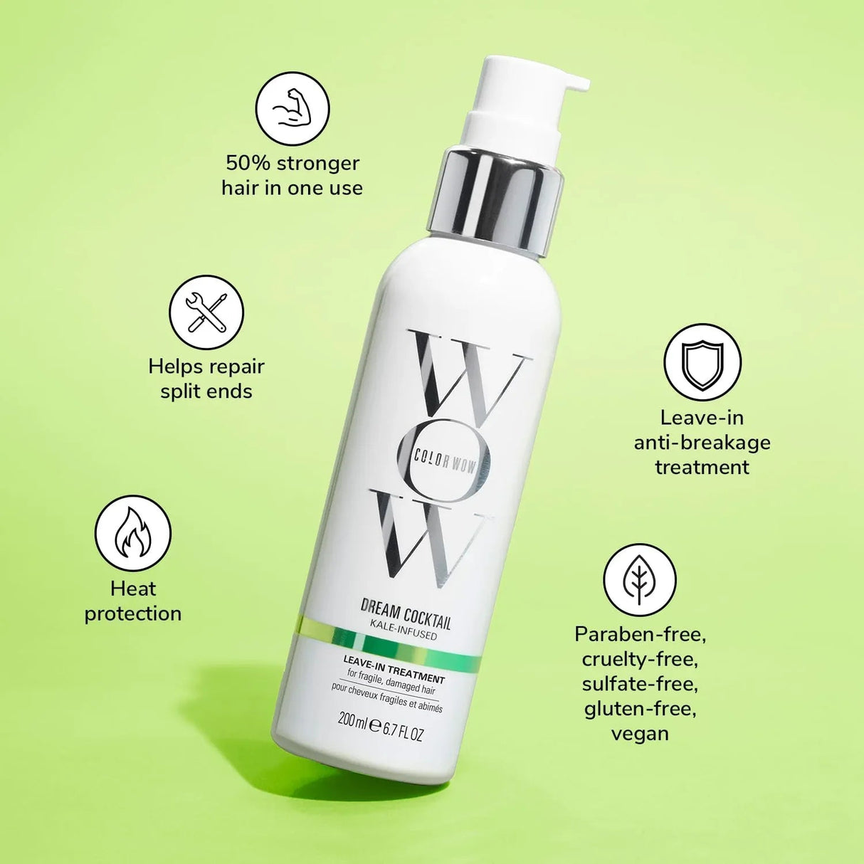COLOR WOW | Dream Cocktail Kale-infused Leave-in Strengthening Treatment - 200ml - InternationalCosmetic