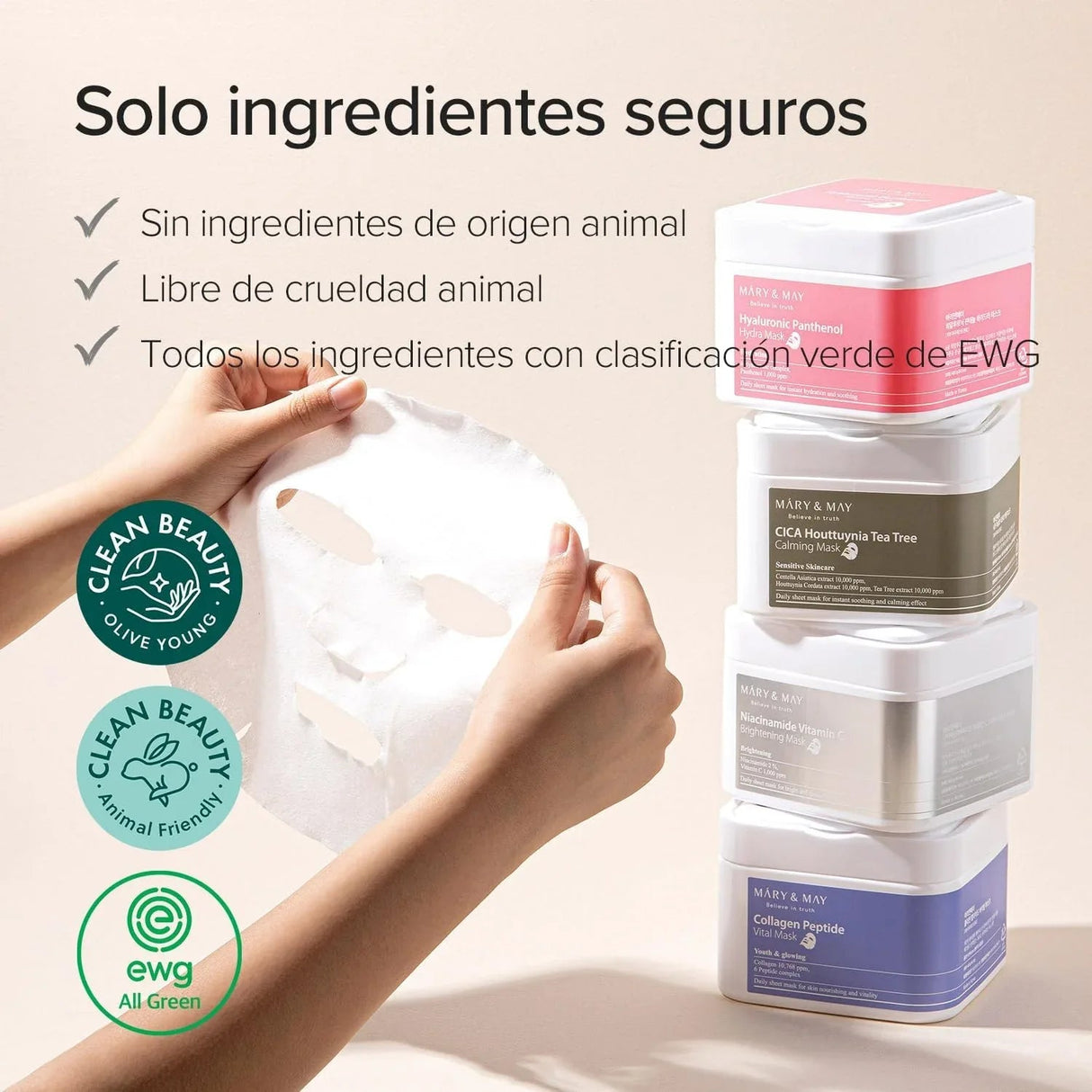 MARY & MAY | Collagen Peptide Vital Mask 30 sheets - 400 ml - InternationalCosmetic