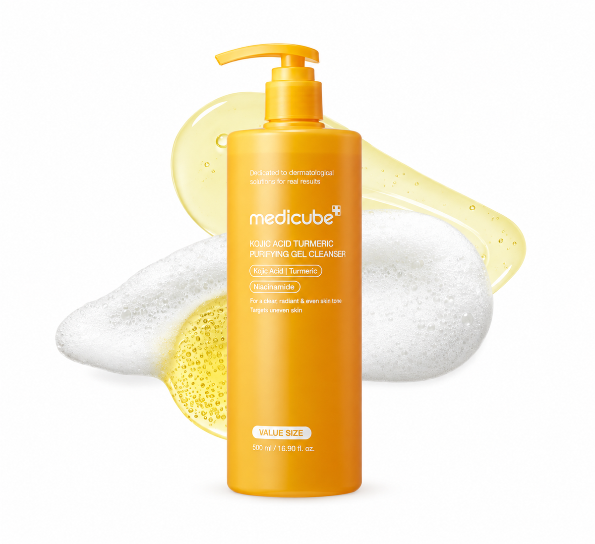 MEDICUBE | Kojic Acid Turmeric Purifying Gel Cleanser - 500ml