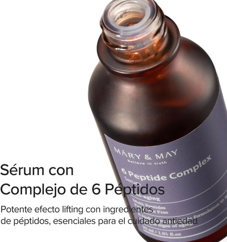MARY & MAY | 6 Peptide Complex Serum - 30 ml - InternationalCosmetic