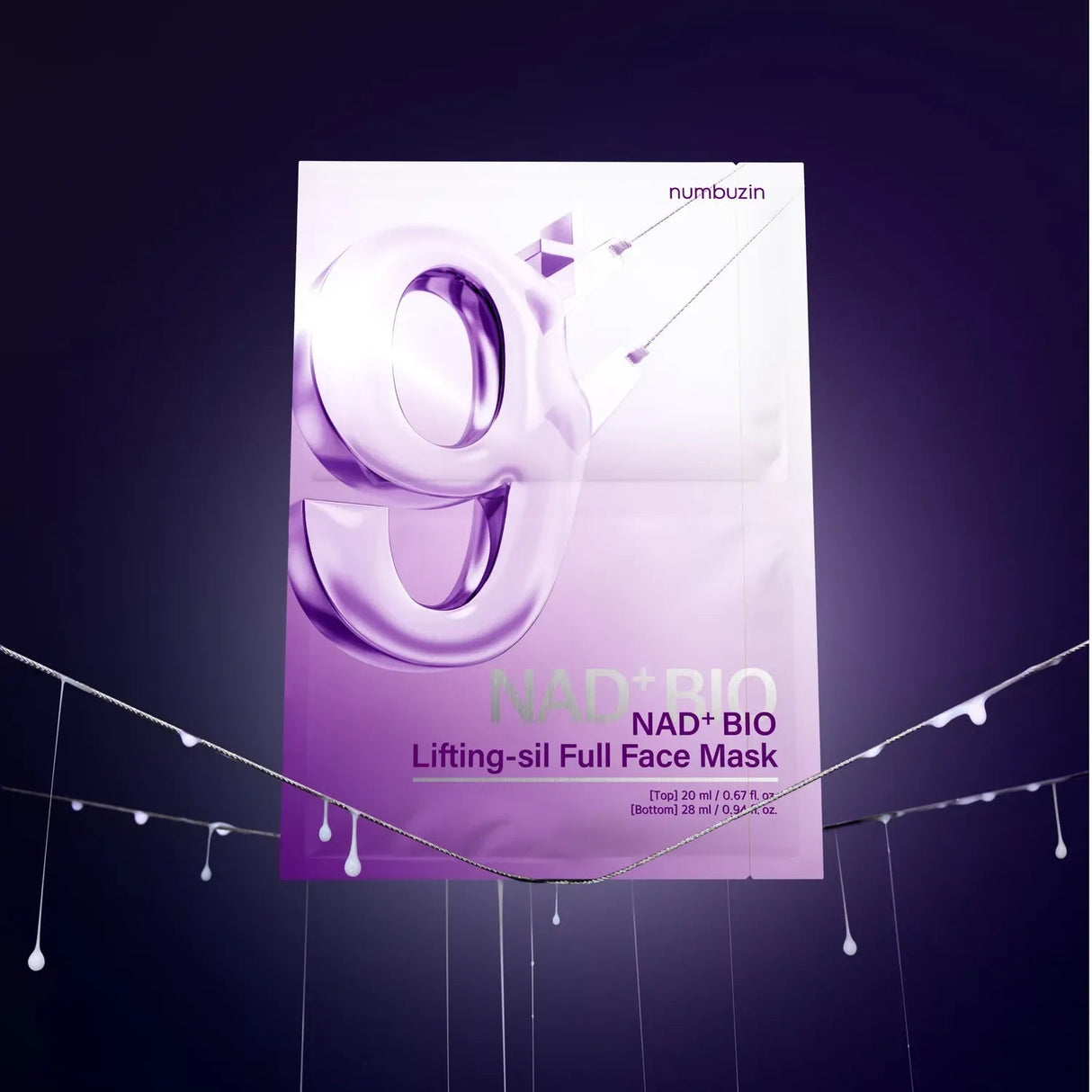 NUMBUZIN | No.9 NAD+ BIO Lifting-sil Full Face Mask (4 sheets + Lifting Band) - InternationalCosmetic