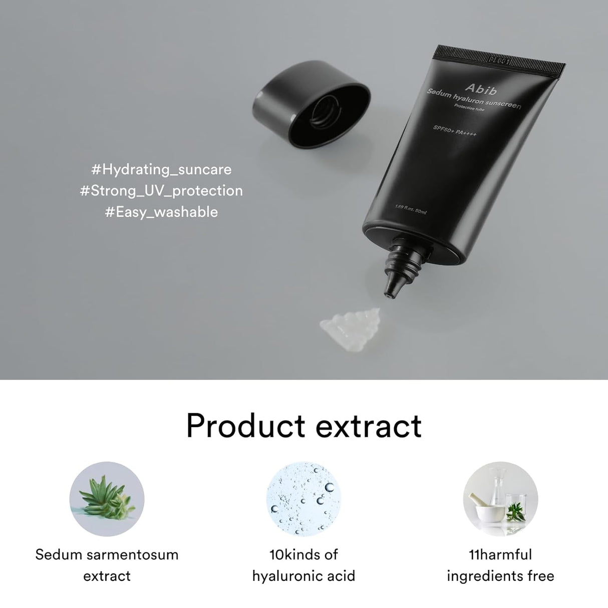 ABIB | Sedum Hyaluron Sunscreen Protection Tube SPF50+ - 50ml