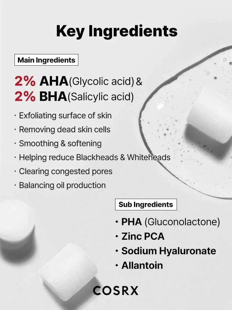 COSRX | The AHA 2 BHA 2 Blemish Treatment - 50gr - InternationalCosmetic