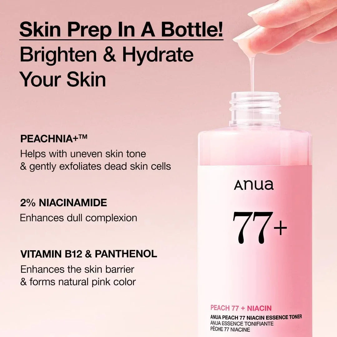 ANUA | Peach 77 Niacin Essence Toner - 250ml - InternationalCosmetic