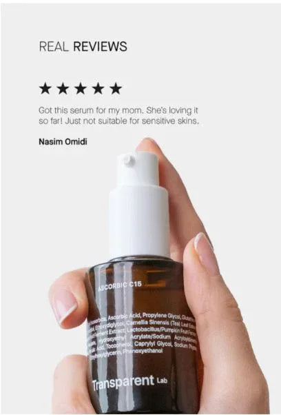TRANSPARENT LAB | Ascorbic C15™ - 30ml - InternationalCosmetic