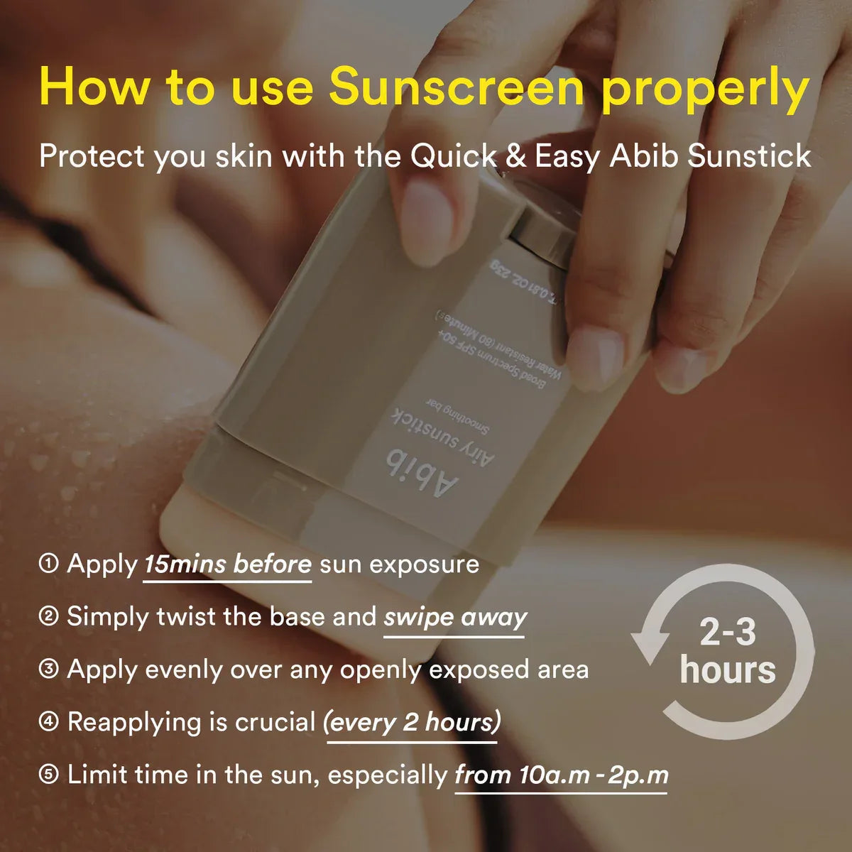 ABIB | Airy Sunstick Smoothing Bar SPF50 - 22ml - InternationalCosmetic