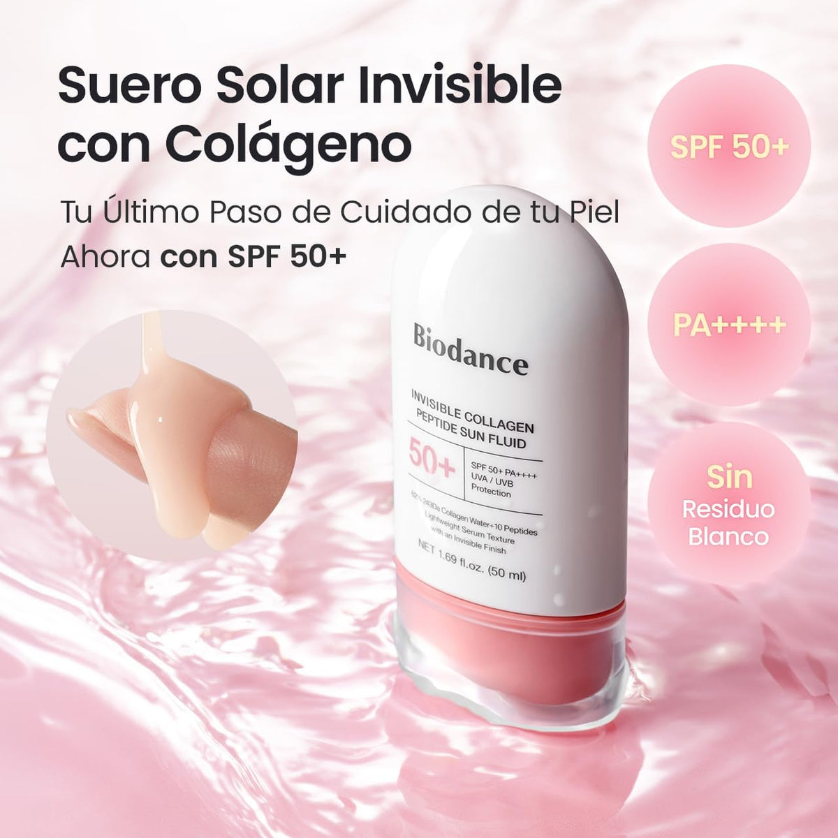 BIODANCE | Invisible Collagen Peptide Sun Fluid SPF 50+ PA++++ - 50ml