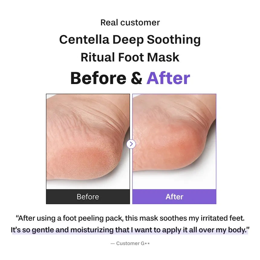 BAREN | Centella Deep Soothing Ritual Foot Mask - 3 pares