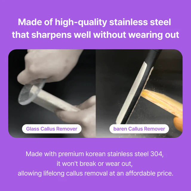 BAREN | Callus Remover Magic Stainless Pro Double Sided Foot File