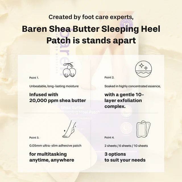 BAREN | Shea Butter Sleeping Heel Patch - 10ud