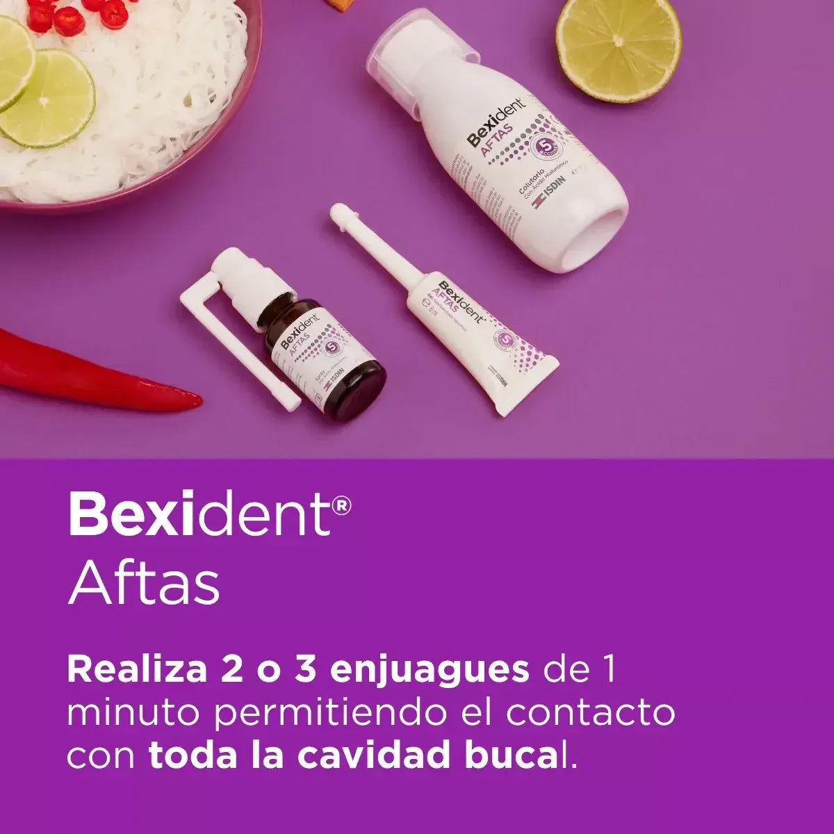 ISDIN | Bexident® Aftas Colutorio con Ácido Hialurónico - 120ml - InternationalCosmetic