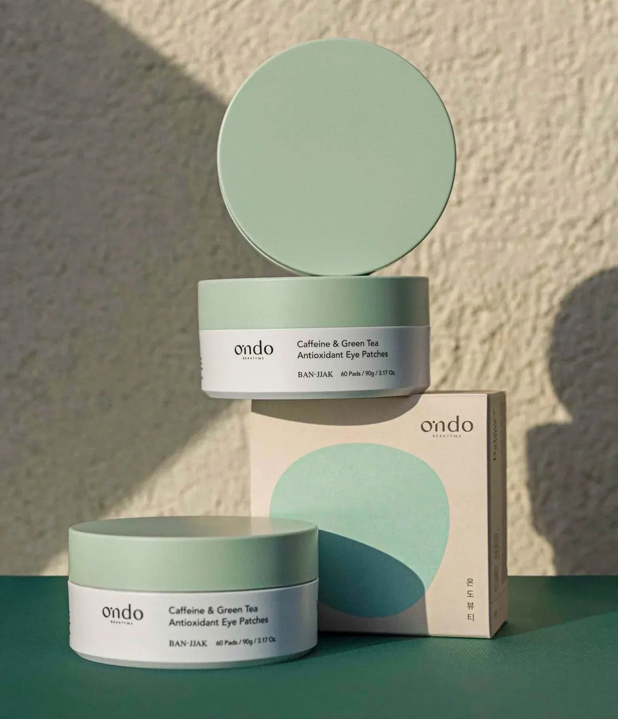 ONDO BEAUTY | Caffeine & Green Tea Antioxidant Eye Patches - 60 ud - InternationalCosmetic