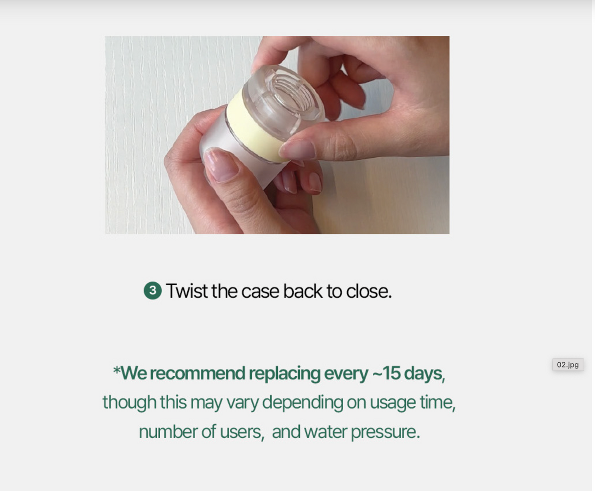 CLEARDEA. | Glow On and On Mucin & Collagen Shower Cartridge - 1ea