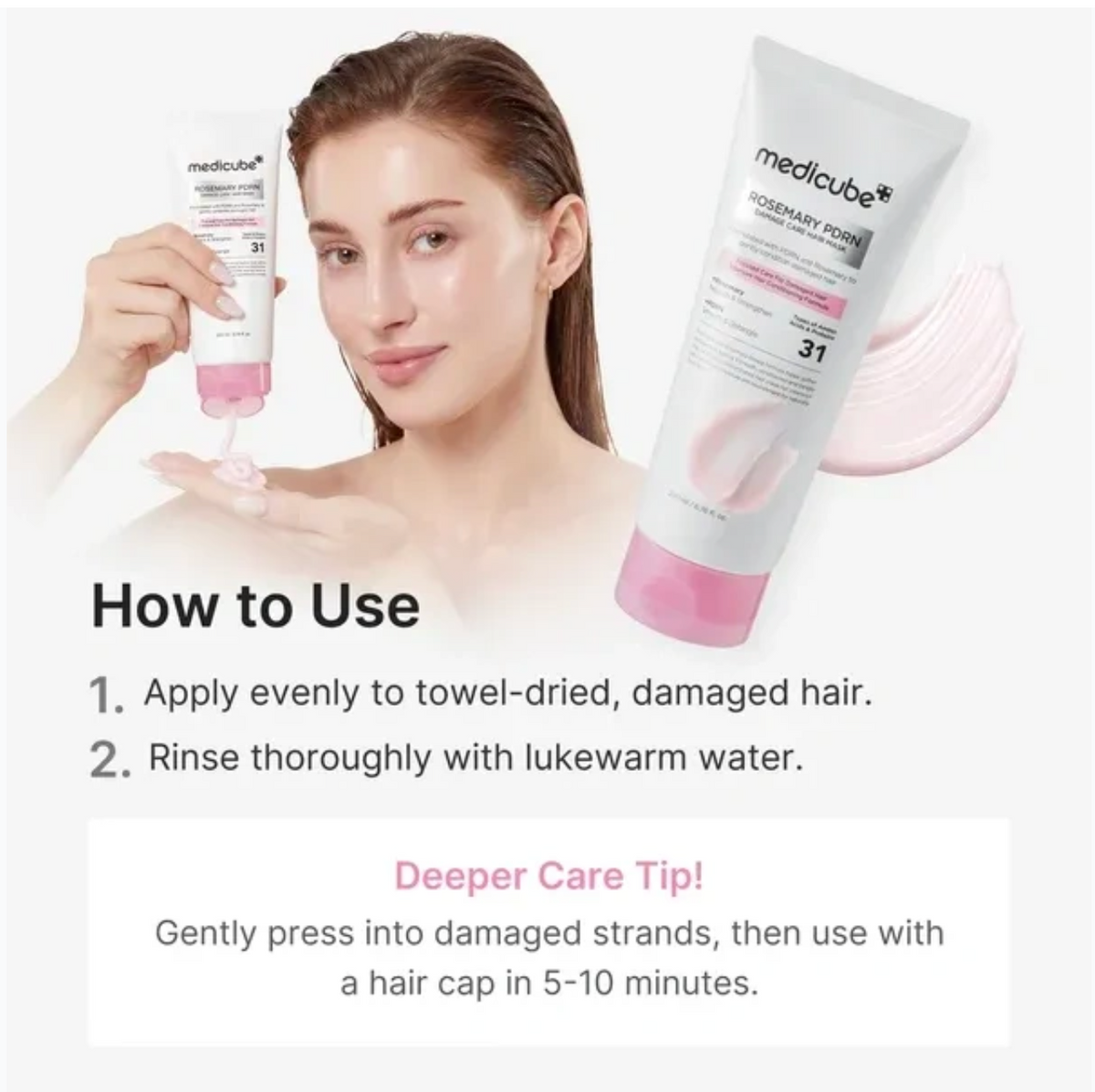 MEDICUBE | Rosemary PDRN Damage Care Hair Mask - 200ml