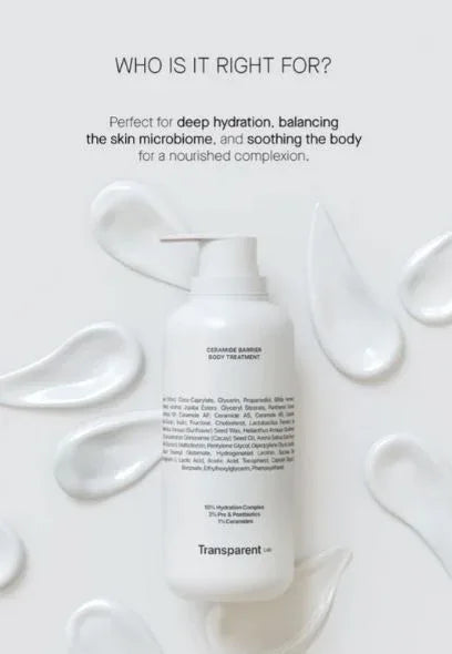 TRANSPARENT LAB | Ceramide Barrier Body Treatment - 400ml - InternationalCosmetic